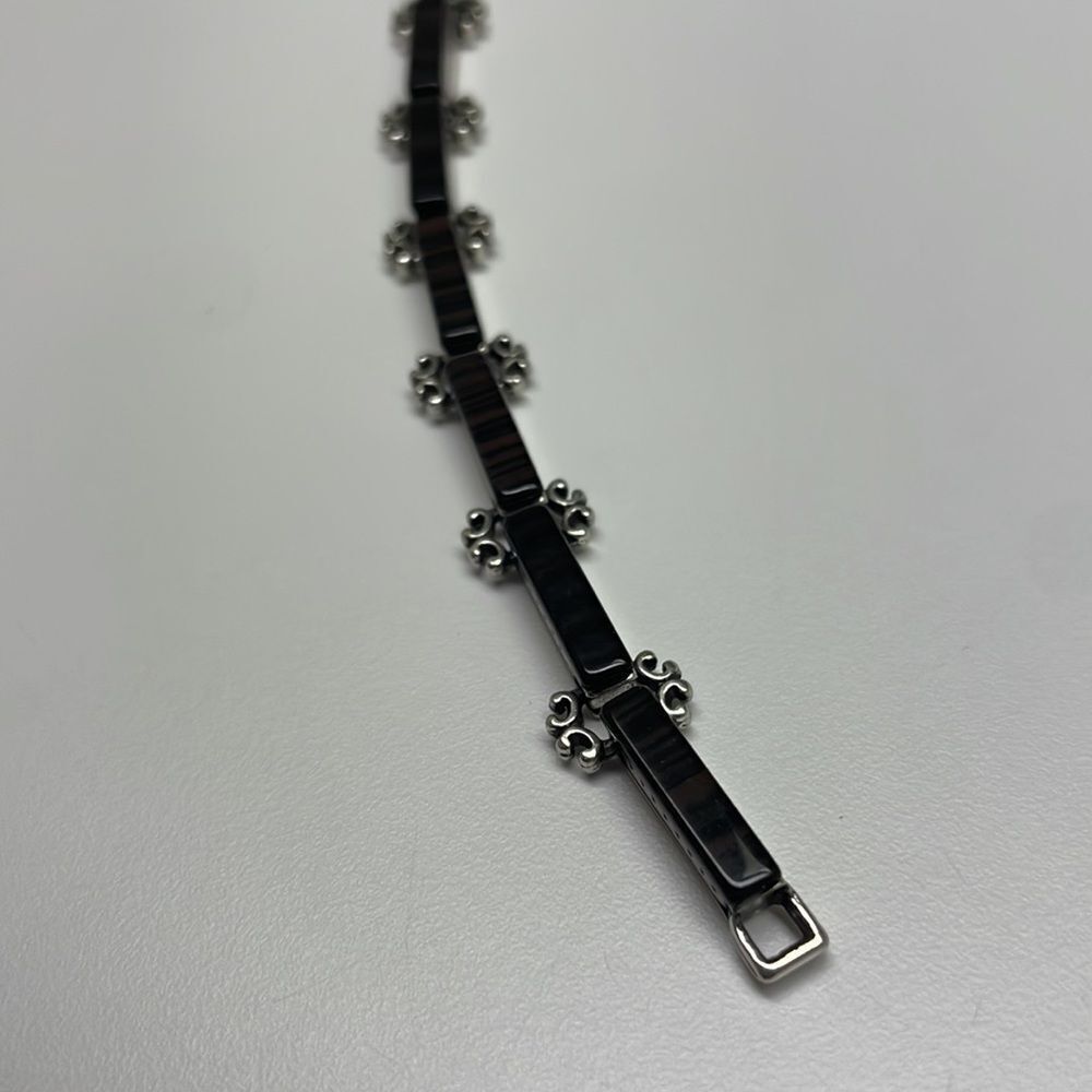 Brown & Silver Bracelet – Elegant & Stylish